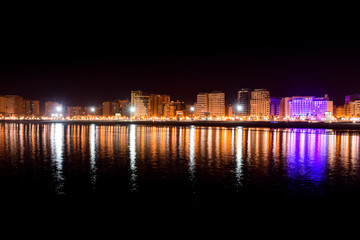 Panoramic View of Tangier City  at Night, Morocco © Redouane
