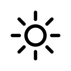 Screen brightness sun icon flat vector illustration design