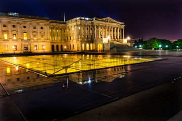 Fototapeta na wymiar US Capitol Senate Reflection North Side Washington DC