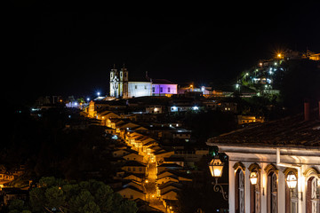 city ​​landscape Ouro Preto, Brazil - MG, historic Brazilian city.