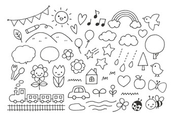 子供かわいい幼稚園ペン画