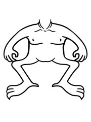 horror dämon monster ohne kopf halloween insekt clipart alien körper comic cartoon lustig cool dünn dürr