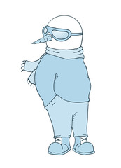 elegant snowman illustration