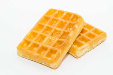 Belgium waffles. Delicious waffle breakfast 