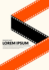 Movie and film poster modern vintage retro style