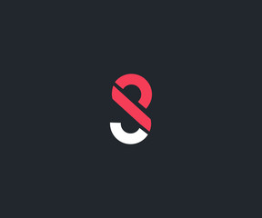 SP S P letter JS logo design template