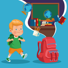 Back to school kids cartoons