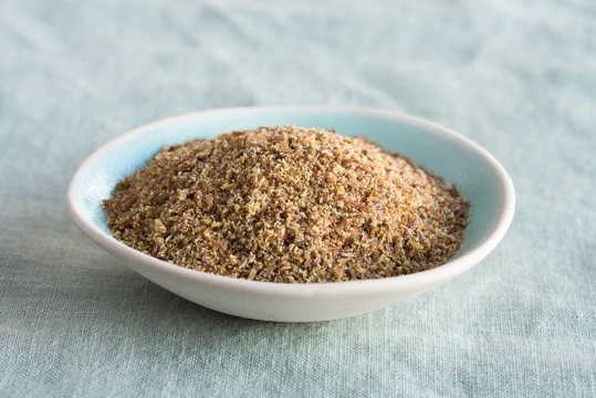 Flaxseed Meal in a Bowl