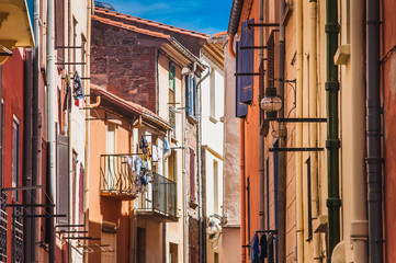 Fototapeta na wymiar Picturesque view of the streets of Collioure, France