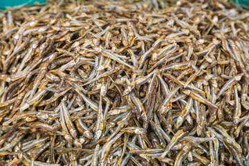 fried fish at market