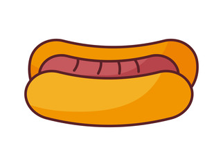 hot dog fast food isolated icon