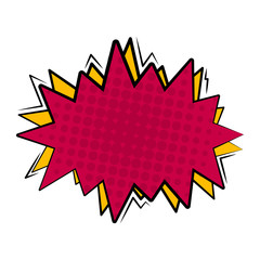Comic bubble chat with halftone style - Vector
