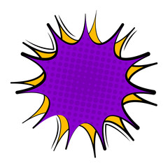 Comic bubble chat with halftone style - Vector