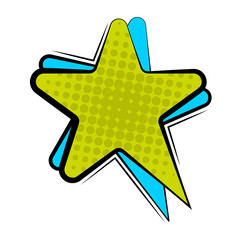 Comic bubble chat with halftone style - Vector