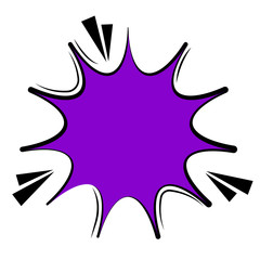 Isolated colored comic bubble chat. Flat style - Vector