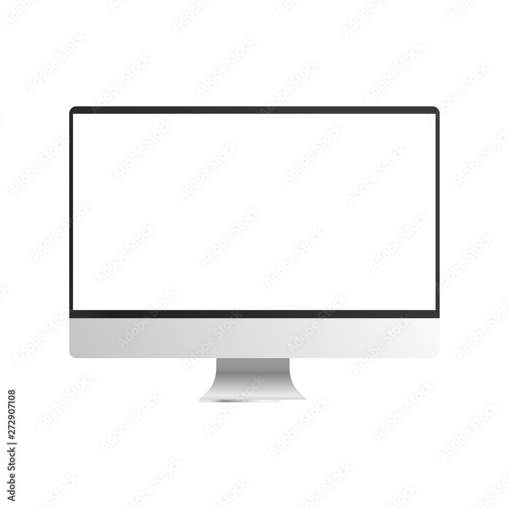 Poster Screen computer monitor. Computer display isolated on white background