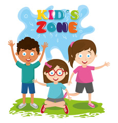 Obraz na płótnie Canvas kids zone children entertaiment cartoons