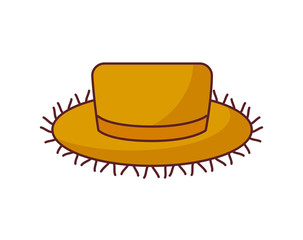 hat wicker traditional isolated icon