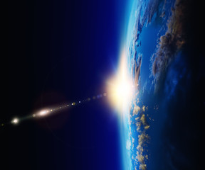 Abstract planets and space background