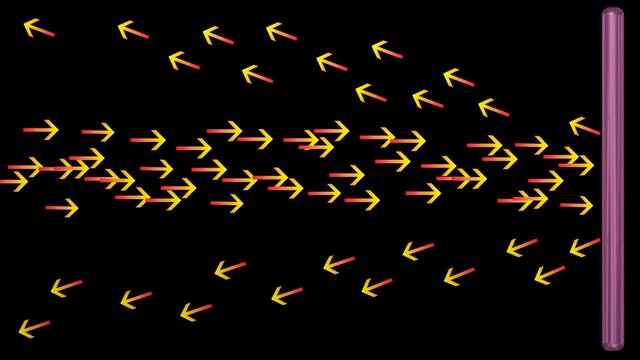 Ultraviolet light rays reflected off surface . 3d render.