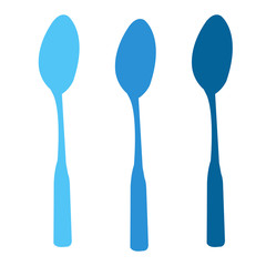 Blue Spoon Cutlery Vector