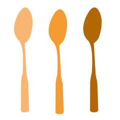 Golden Spoon Cutlery Vector