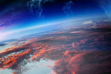 Abstract planets and space background