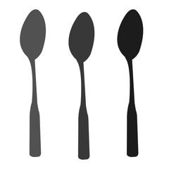 Black Spoon Cutlery Vector