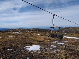 Ski station chair lift