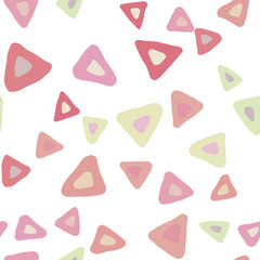 Simple triangle seamless pattern on white background.
