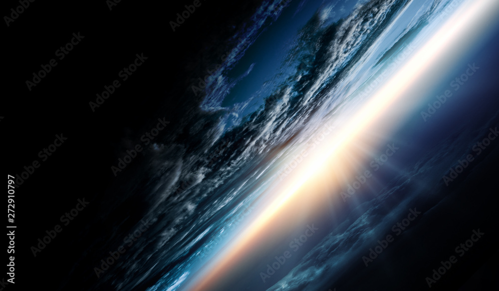 Poster abstract planets and space background