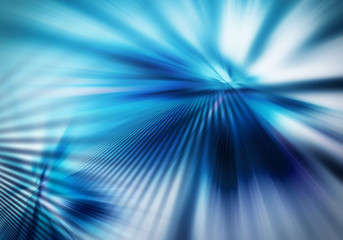 abstract background with straight rays of spreading light in blue colour