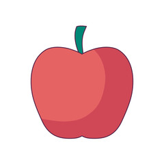 fresh apple fruit isolated icon