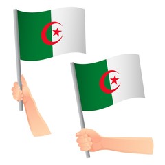 algeria flag in hand icon