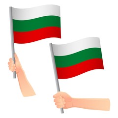 Bulgaria flag in hand icon