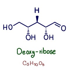 Ribose is a carbohydrate with the formula C5H10O5; specifically, it is a pentose monosaccharide (simple sugar) with linear form H−(C=O)−(CHOH)4−H, which has all the hydroxyl groups on the same side.