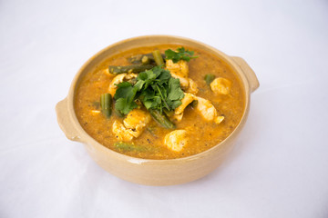 Chicken Curry Dish with green peas