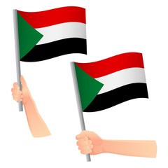 sudan flag in hand icon