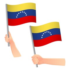 venezuela flag in hand icon