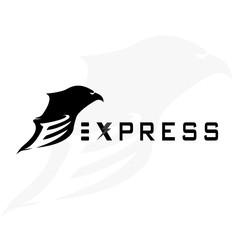 This logo has a picture of an eagle. This logo is good for use in the field of public services such as shipping goods.  But it can also be used as a company logo and other creative businesses.