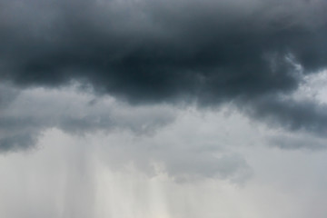 thunder storm sky Rain clouds .