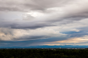 Fototapeta premium thunder storm sky Rain clouds .