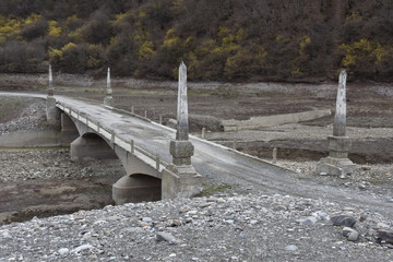 Old Soviet Bridge over Arkala River, Ananuri, Georgia