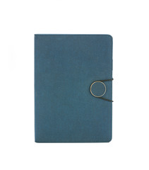 leather notebook isolated on white background.