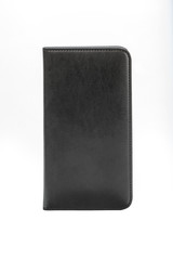 leather notebook isolated on white background.