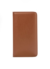 leather notebook isolated on white background.