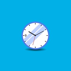 Clock icon in flat style