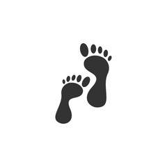 Human foot icon on white background.
