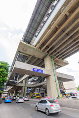 Bangkok , Thailand - 12 June, 2019 : Bangwa Sky train interchange station construction before grand opening