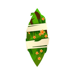 Tropical vector icon.Exotic template for your business.Surfing illustration.